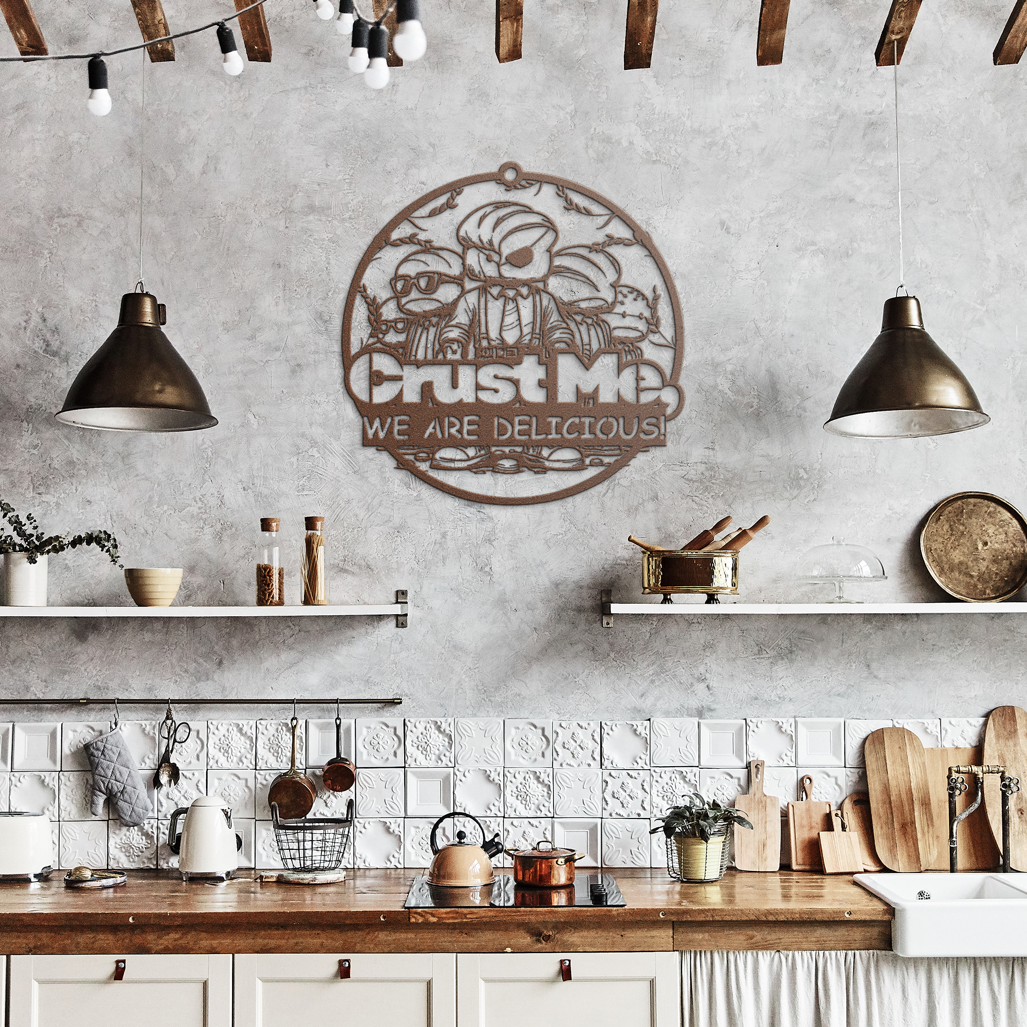 Bread Head Bakery Emblem Metal Sign