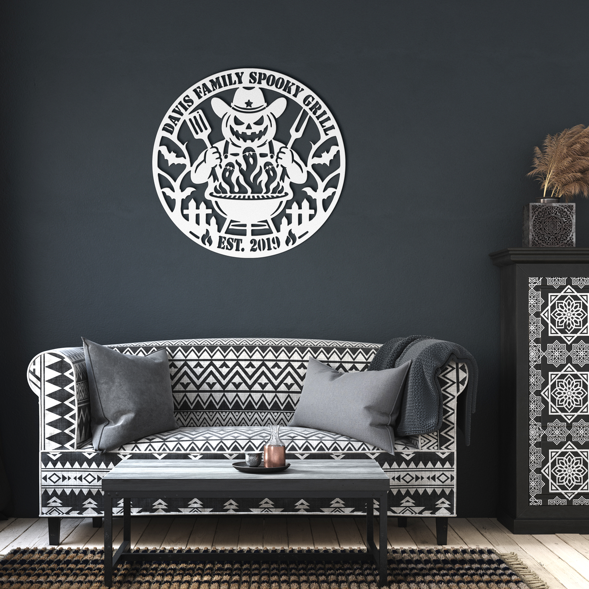 Personalized_Spooky_Grill_Metal_Wall_Sig_White_Dark_Living_Room_Mockup.png_16159490