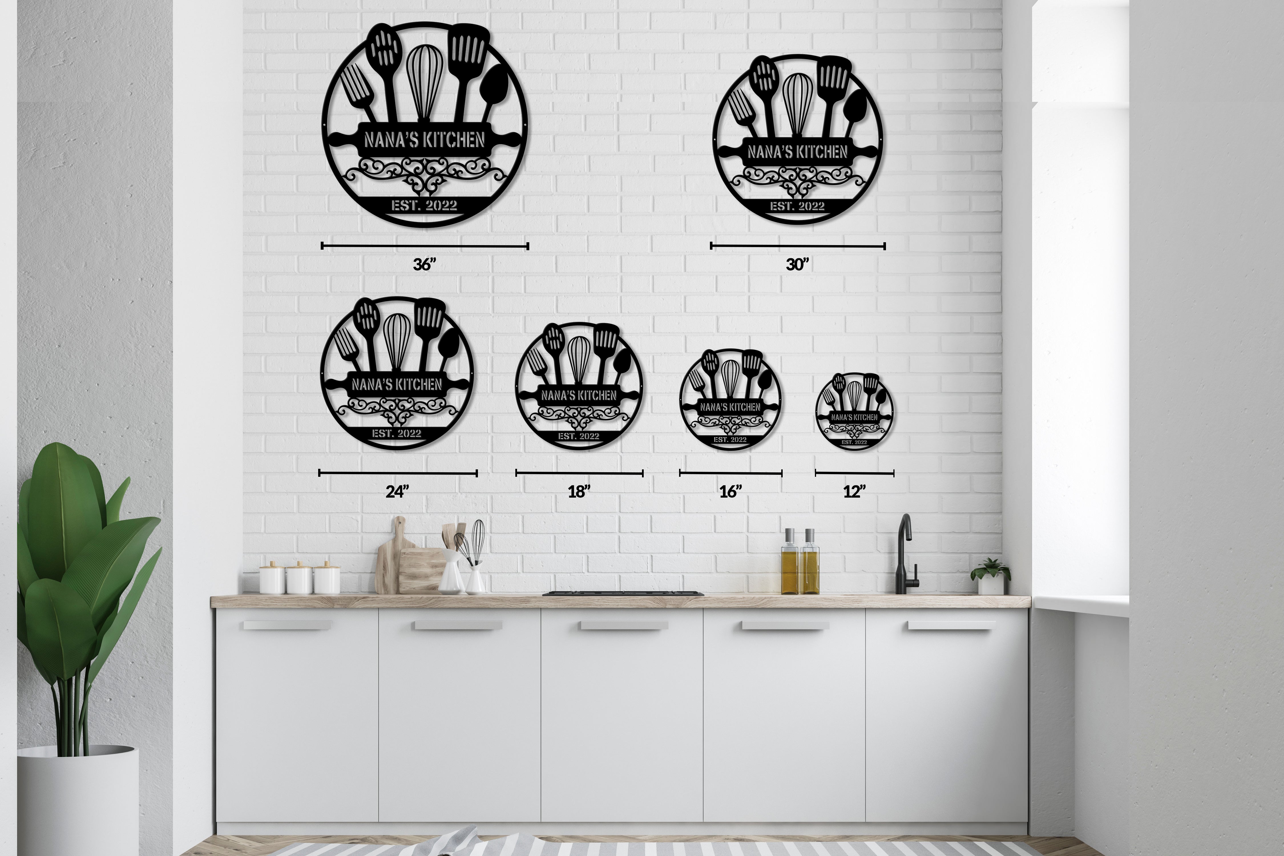 Kitchen Utensils Monogram