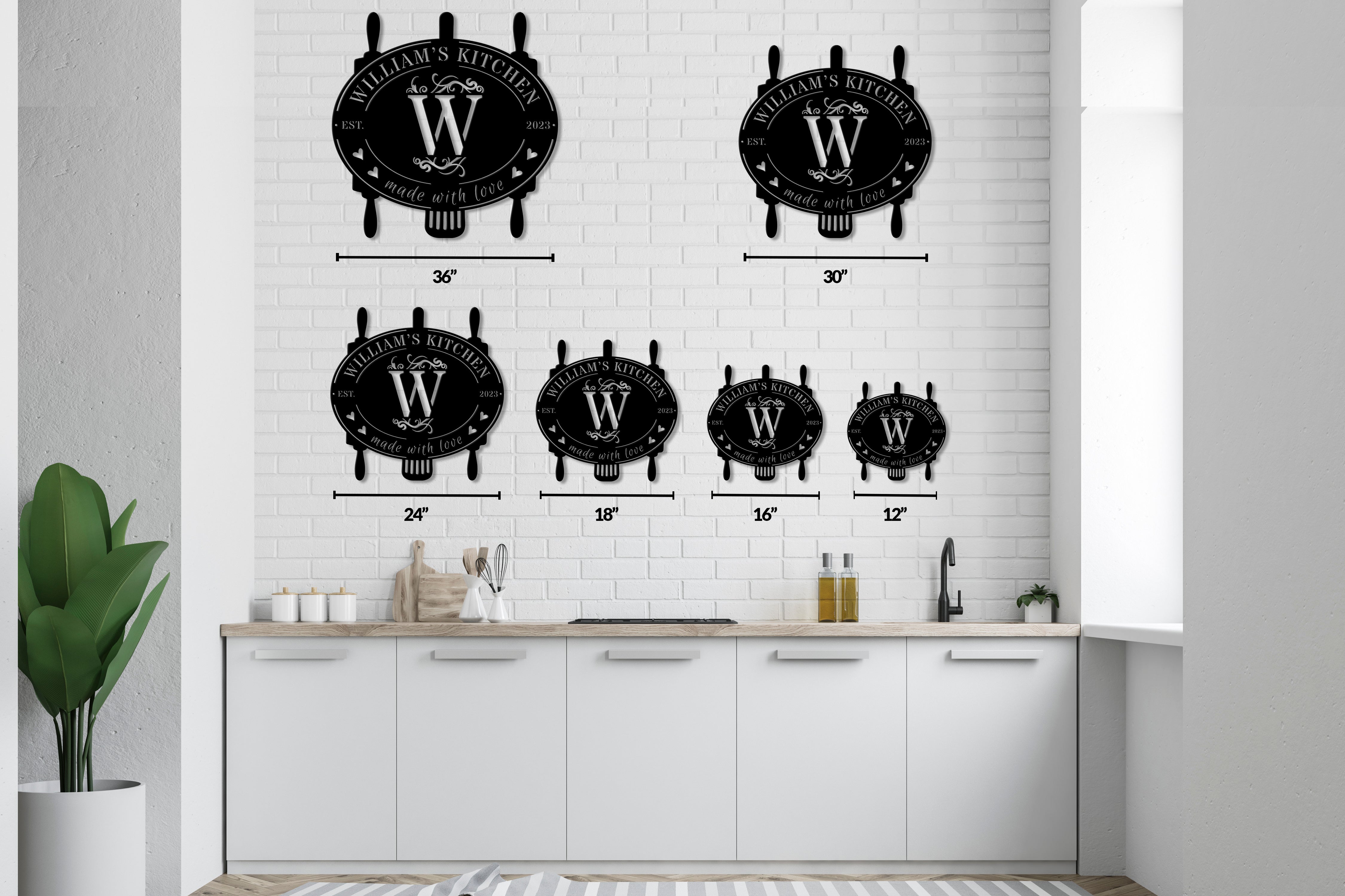 Single Letter Kitchen Monogram