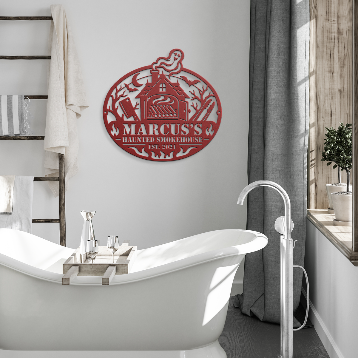 Personalized_Haunted_Smokehouse_Metal_Wa_Red_Modern_Bathroom_Mockup.png_16174319