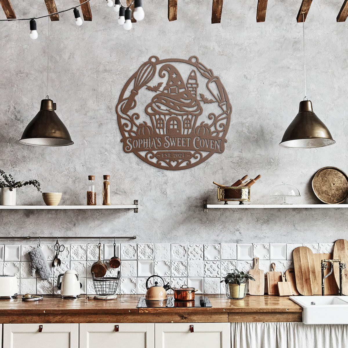 Personalized_Sweet_Coven_Halloween_Metal_Copper_Rustic_Kitchen_Mockup.png_16155164